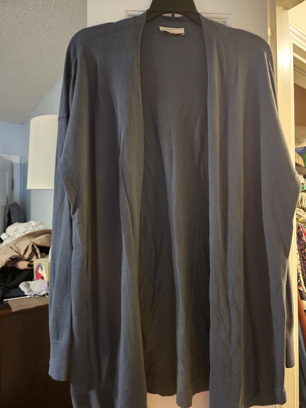 4/$25 LOFT Slate Blue Open-Front Women's Cardigan